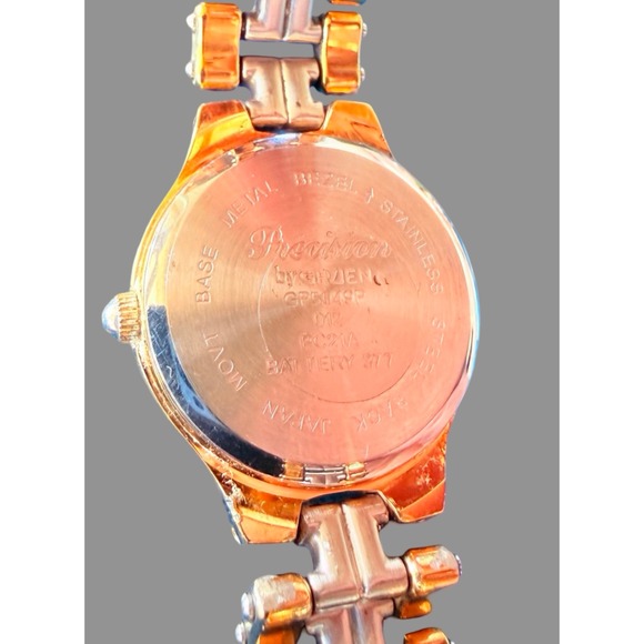Precision by Gruen Diamond Quartz Watch Black Dial Two-Tone Bracelet main image 8